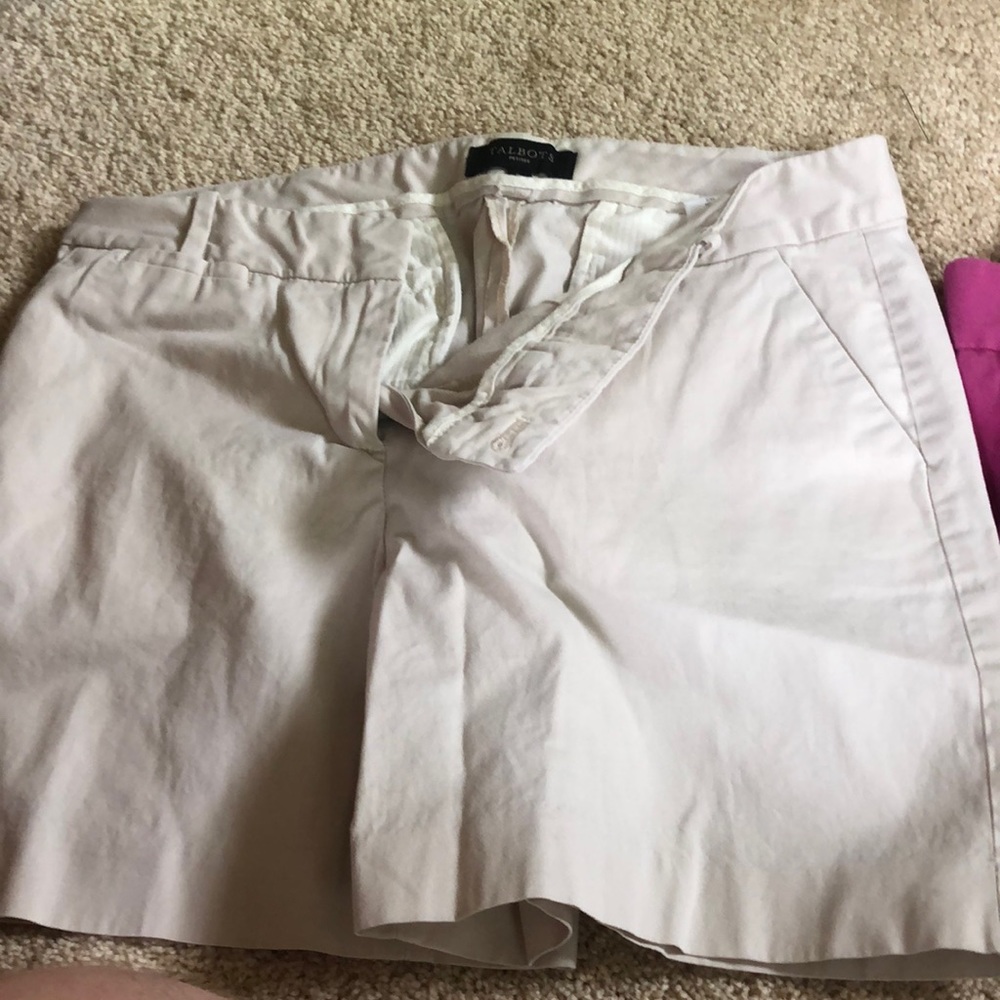 Hot pink white and cream shorts